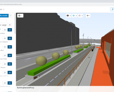Roads project by Statens Vegvesen 3D model view in Bimsync