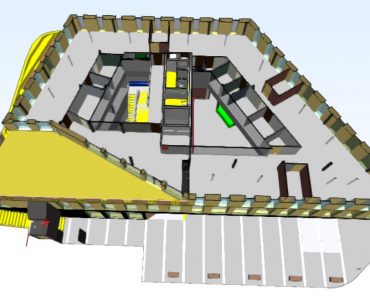 Extension of Hulda Garborg Hus on campus Ullanhaug 3D model view in Bimsync