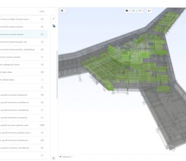 Schiphol Airport Technical decomposition view in Bimsync