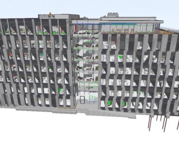 Environmentally certified building for Brønnøysundregistrene by Veidekke Agder 3D model view in Bimsync