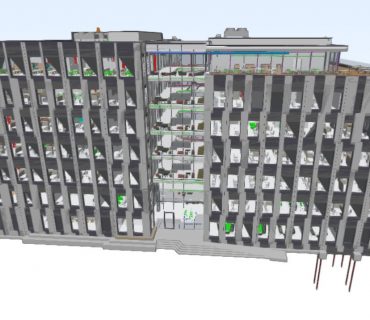 Environmentally certified building for Brønnøysundregistrene by Veidekke Agder 3D model view in Bimsync