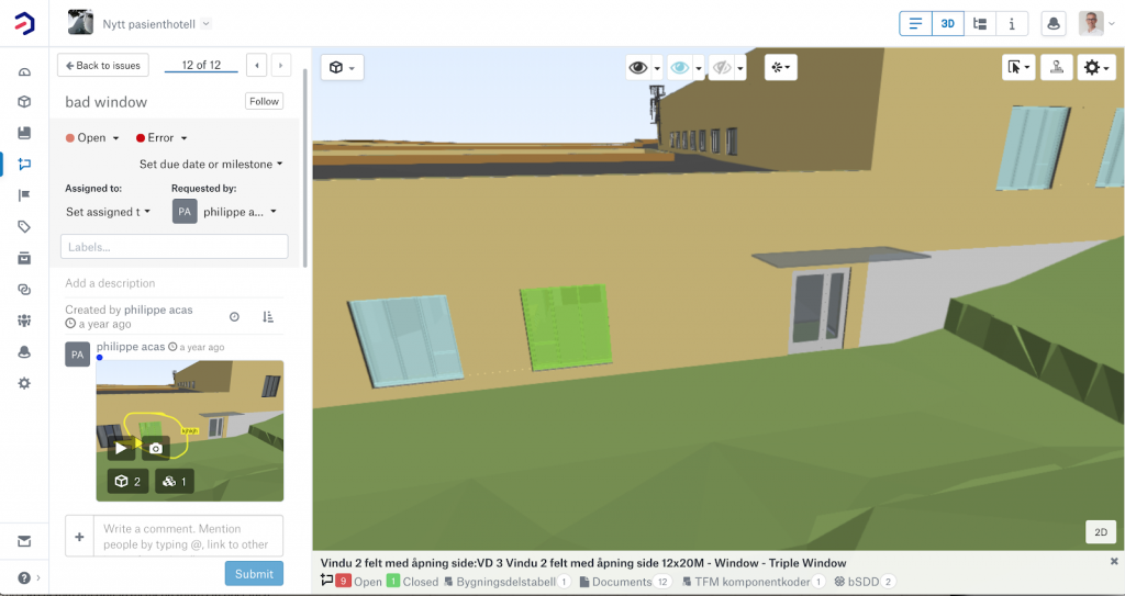 Issue-management-workflow-in-Bimsync-integrated-discussion-thread-and-contextual-3D-view