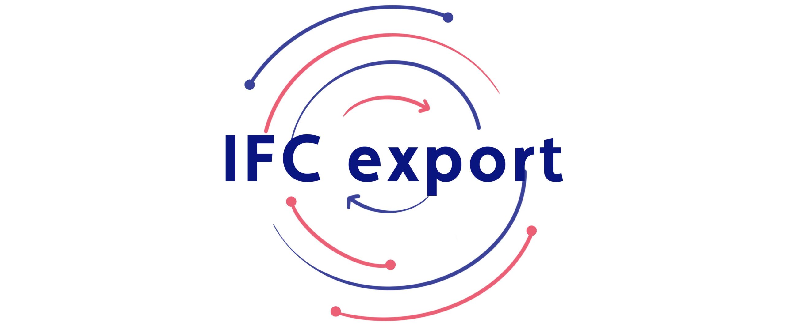 Catenda Logo with 'IFC export' as text in the middle