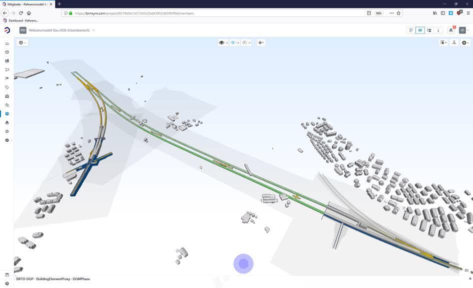 Bruttener tunnel 3D model view in Catenda Hub (previously Bimsync)
