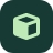 cube icon in Catenda green colors