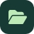 open folder icon in Catenda's green colors