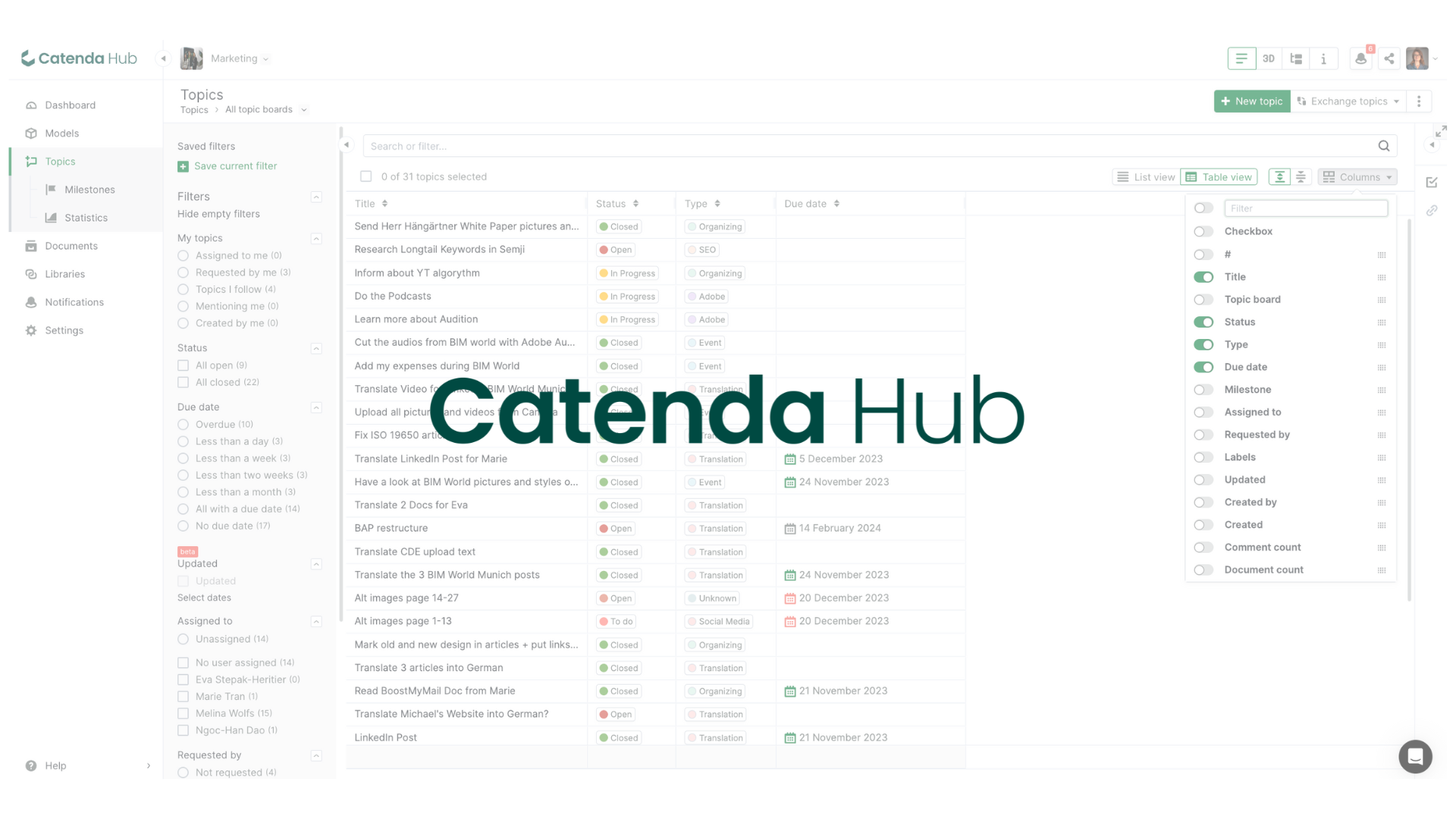 Catenda Hub - Project Management Software for both BIM and non BIM users
