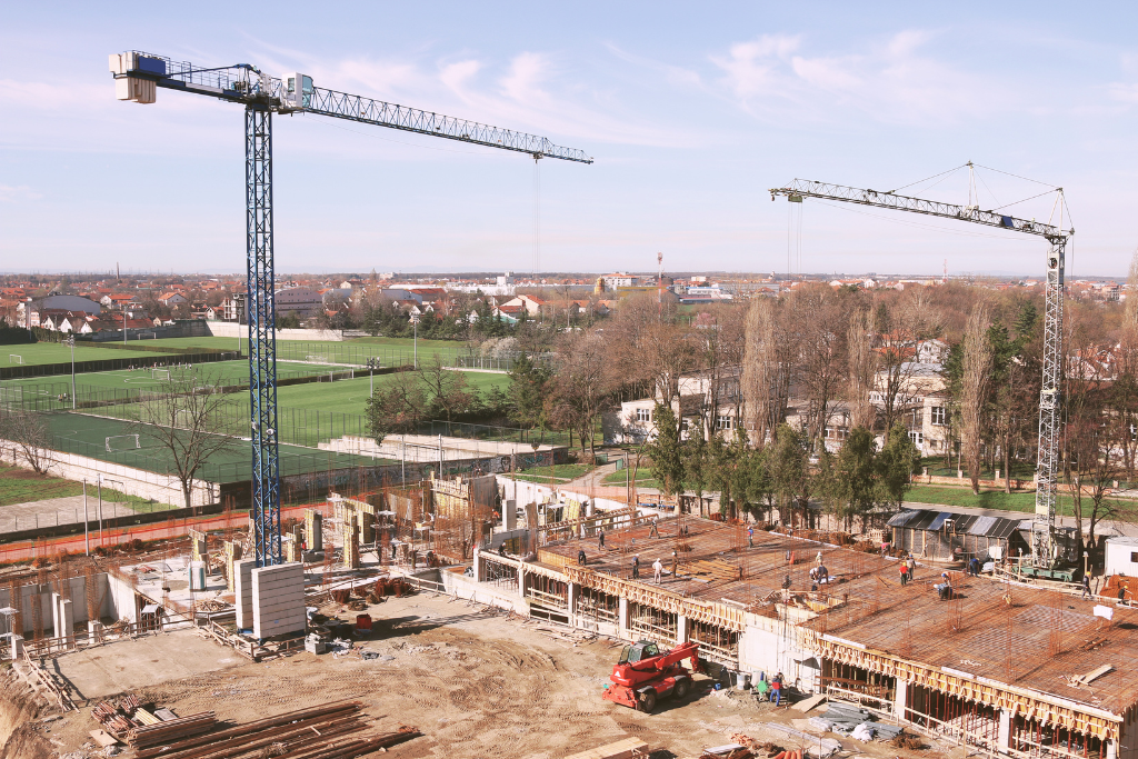 Photo of a construction site illustrating BE Vivien's project in Angoulême with Catenda