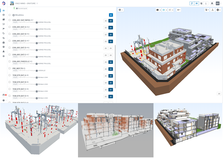 Modèles 3D du projet Hora hébergés sur Catenda Hub