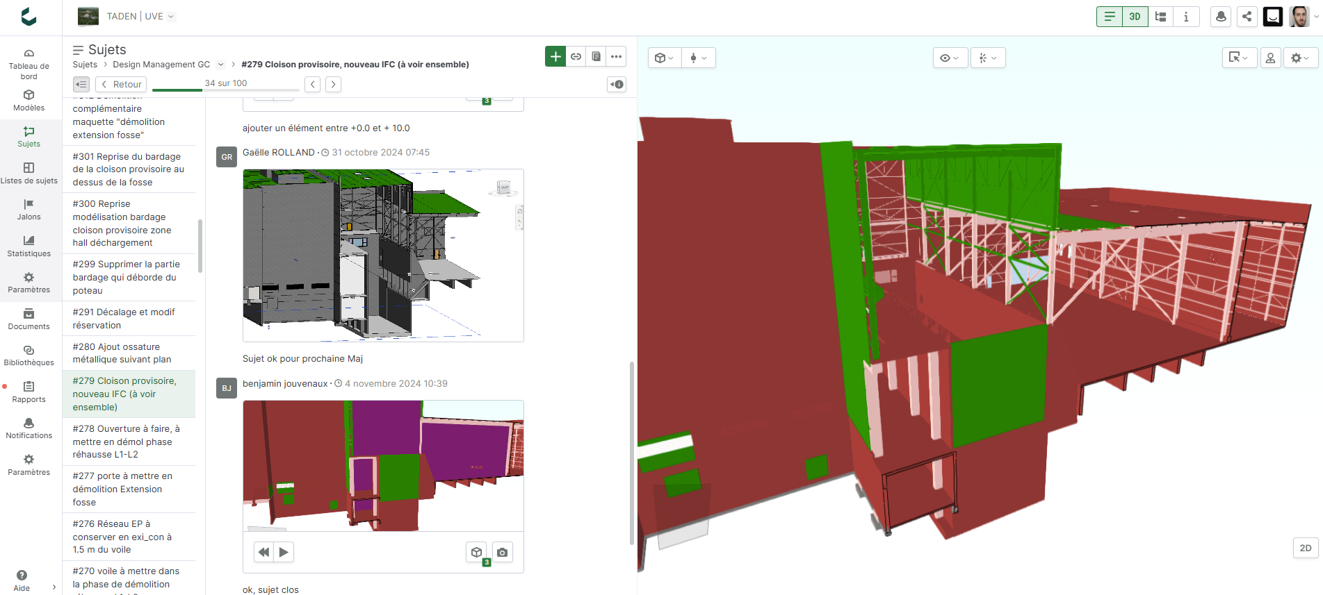 Navigating the BIM model in Catenda Hub